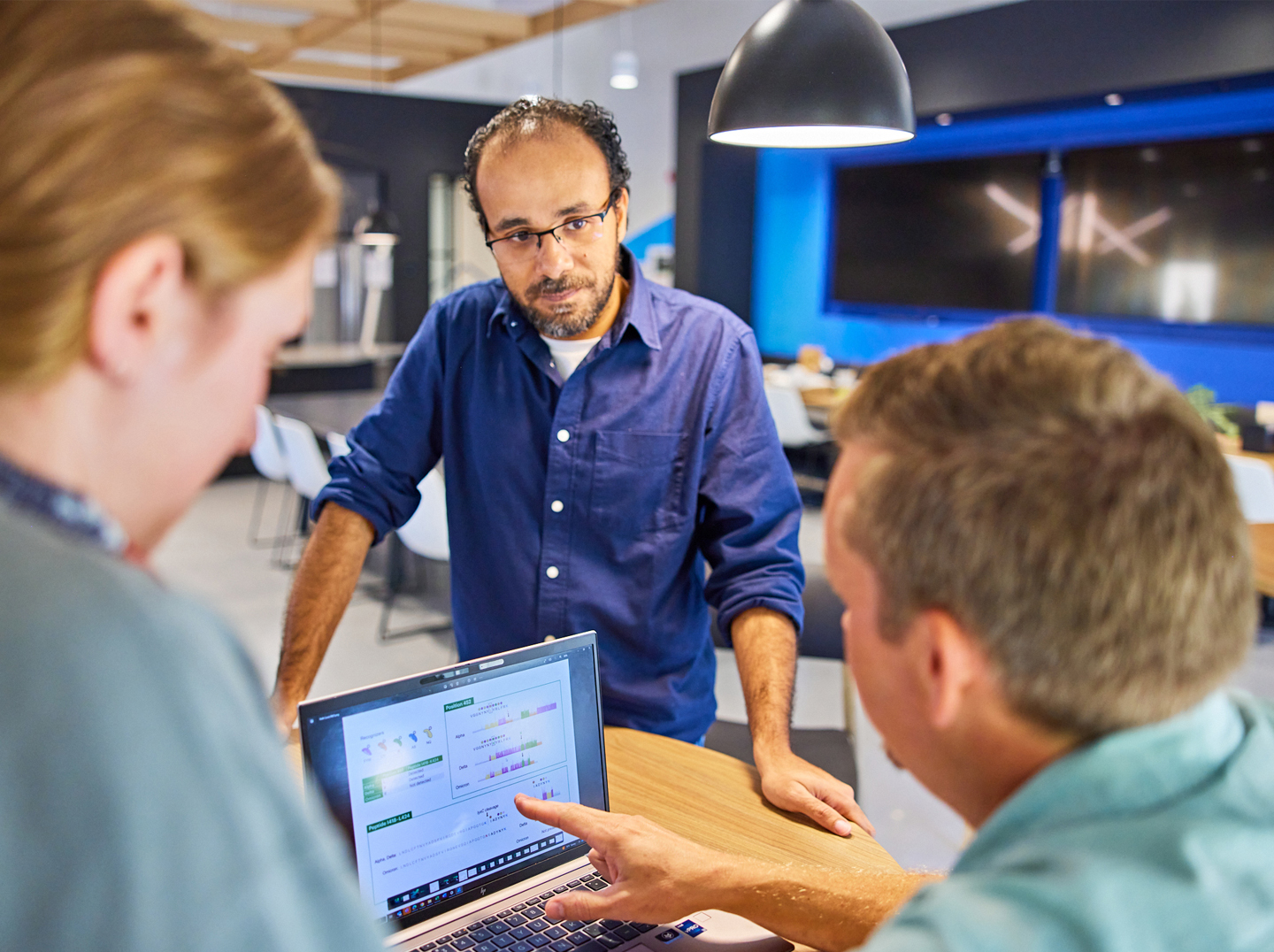 Careers page - scientists reviewing data